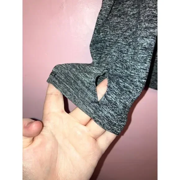 Adidas Heather Grey Athletic Lightweight 1/4 Zip Sweatshirt Size Medium - Picture 7 of 7